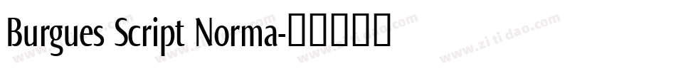 Burgues Script Norma字体转换